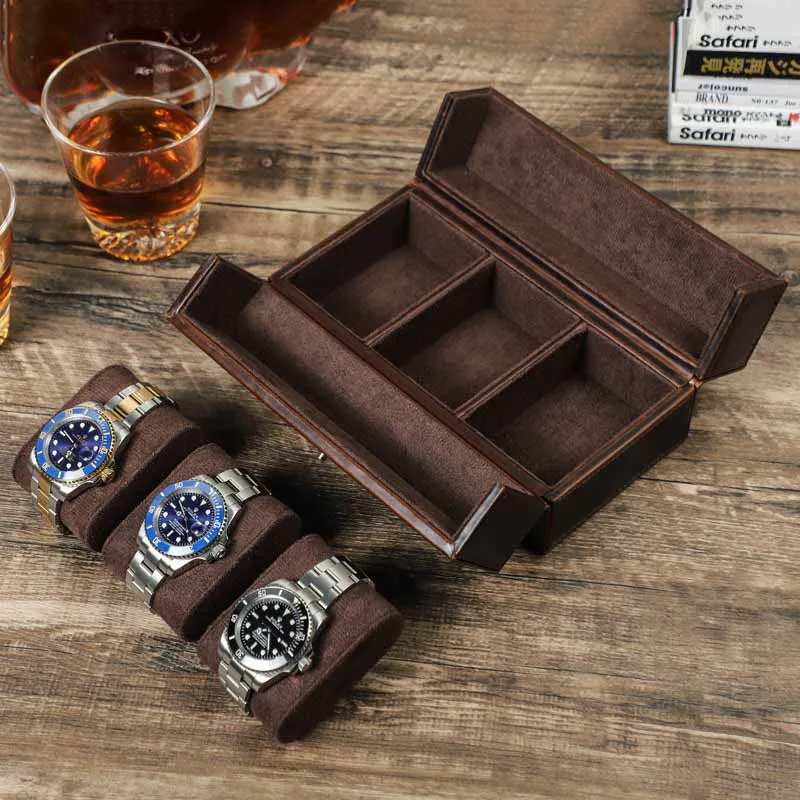 Кожаные чехлы для хранения механических часов ручной работы дорожные