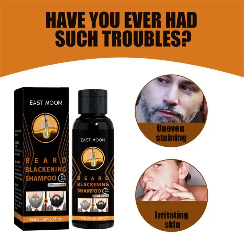 

20ml Herb Extract Fast Permanent Black Dye Grey Hair Shampoo Natural Black Beard Dye Shampoo For Men Hair Color Dye