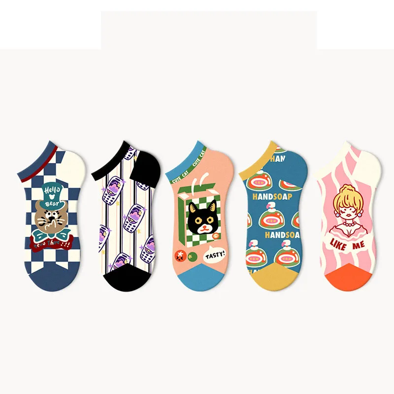 

Socks Summer Shallow Mouth Tide Cute Breathable Non-slip Low-top Thin Boat Socks