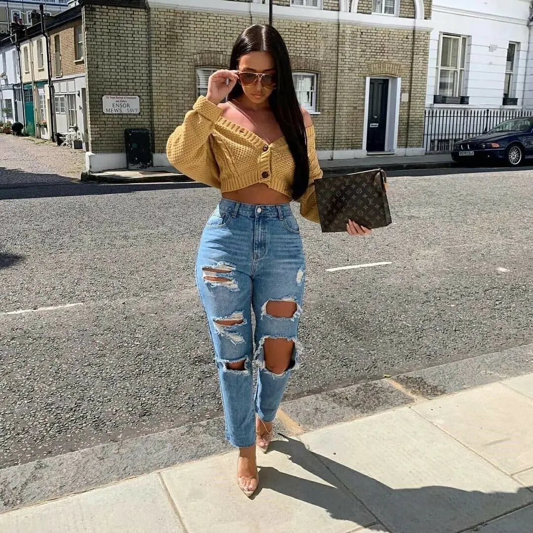 

New Fashion Women Knitted Casual Cardigan Ladies Open Front Long Sleeve Sweater Solid Button Short Coat Crocheted Outwear Autumn