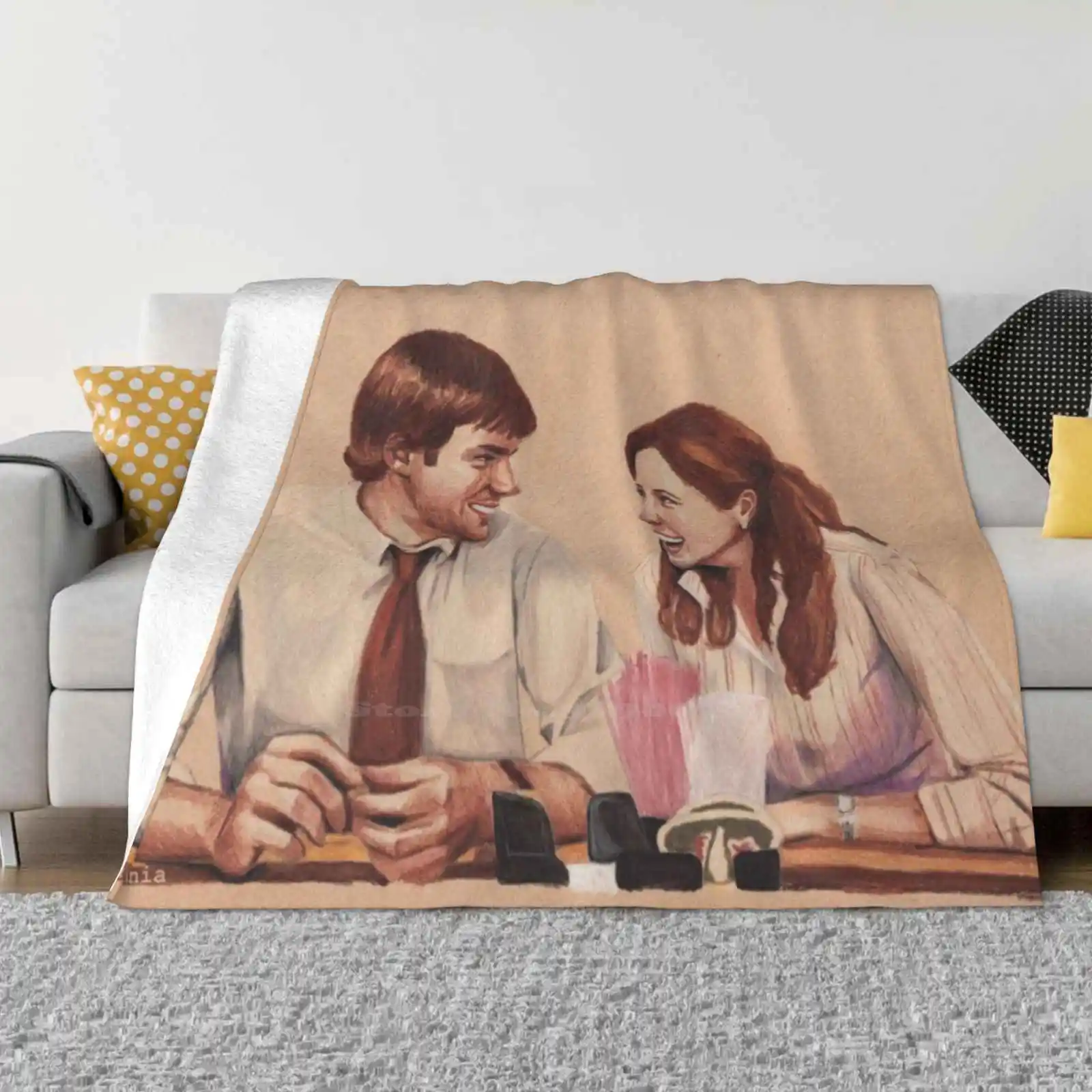 Best Dundies Ever (background Free) Одеяло Мягкое теплое дорожное портативное одеяло The Office Jim