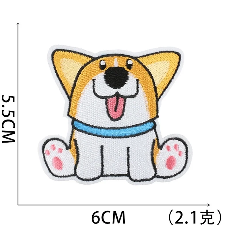 Милая мультяшная нашивка для домашних животных корги Хаски бульдог кошки лапы