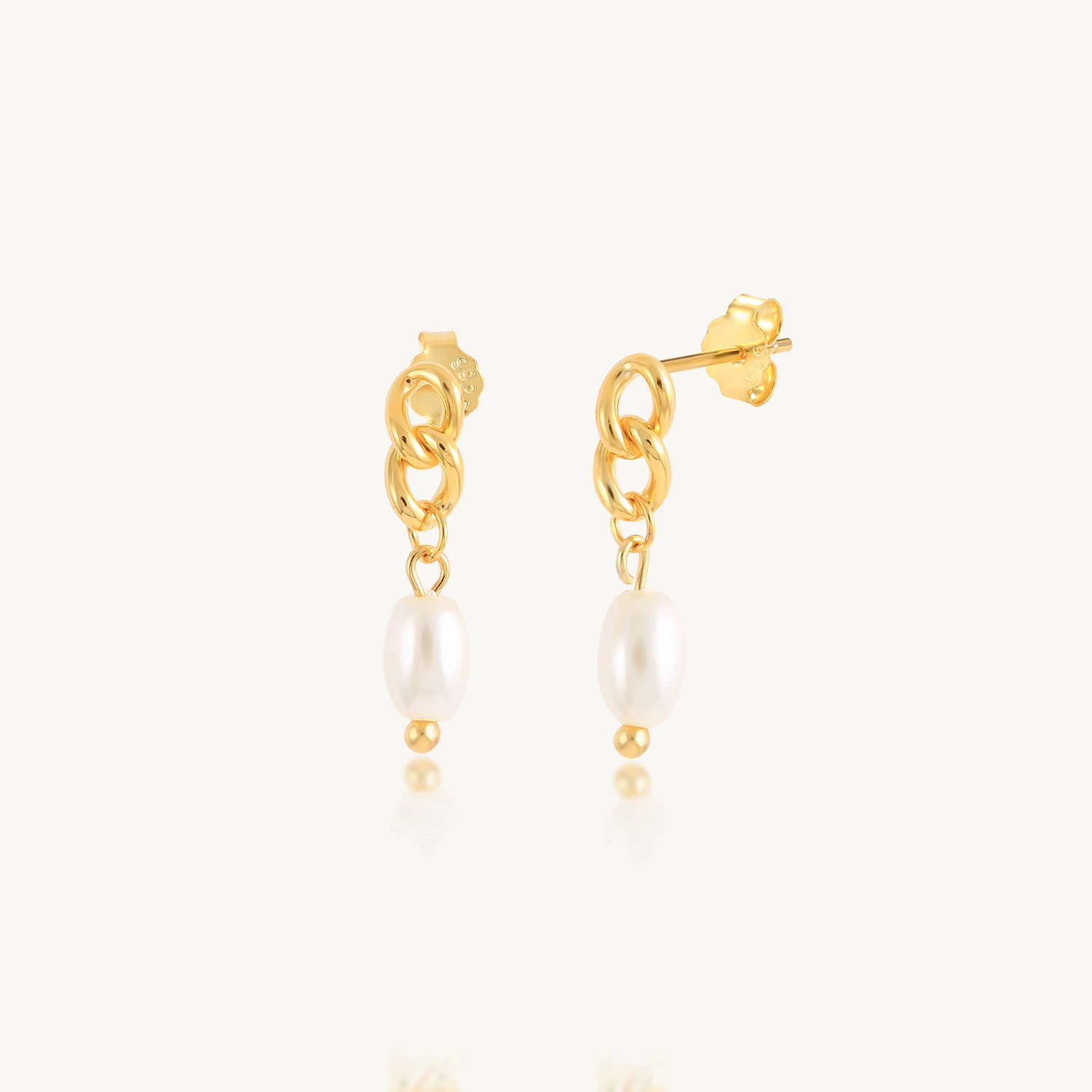 

CANNER Pearl Retro Chain Earrings For Women 925 Sterling Silver Piercing Stud Earrings 2022 Pendiente Plata Wedding Gift Jewelry
