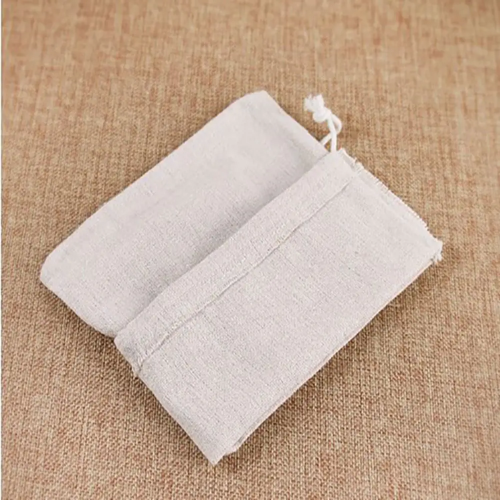 

50 pcs Cotton Muslin Bags White with Drawstring Drawstring Cotton Bags 4*4.7'' Organic Cotton Fabric Bags Storing Items