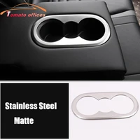 stainless steel for volkswagen vw jetta mk7 2019 2020 2021 car rear water cup holder frame cover trim auto styling accessories