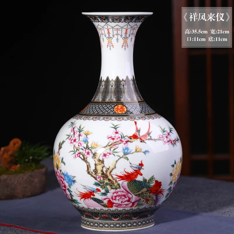 

Фарфоровая ваза Цзиндэчжэнь орнамент большая ваза в виде яичной скорлупы Цветочная композиция в гостиной