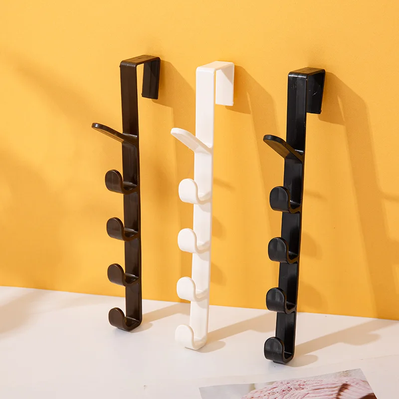 

2pc Hole-free Door Hooks Household Wall Hanging Door Clothes Hanger Coat Hook Home Storage Organization