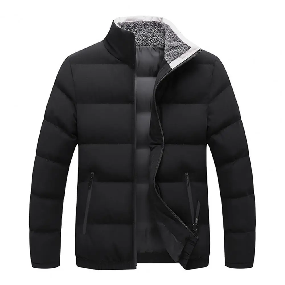 

Regular Men Coat Lightweight Cold-resistant Breathable Fleece Long Sleeve Men Coat