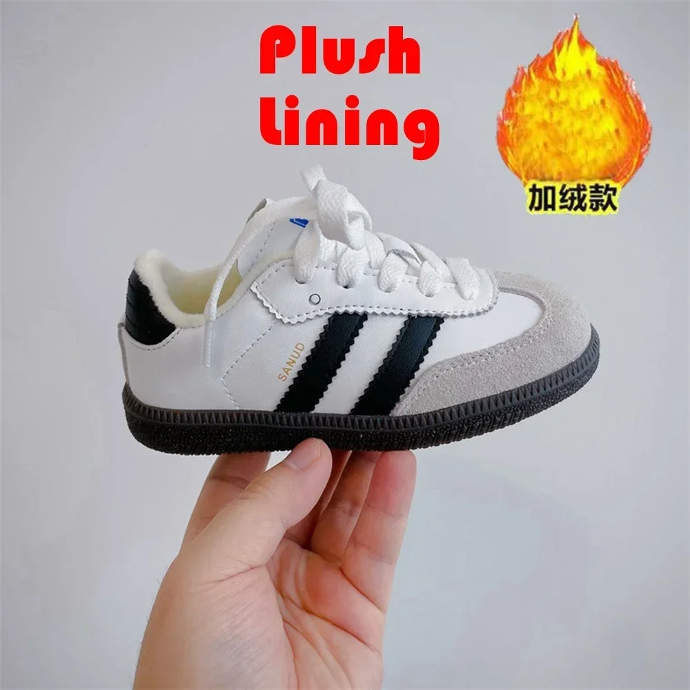 2024 новая детская обувь для мальчиков удобная бархатная спортивная повседневная