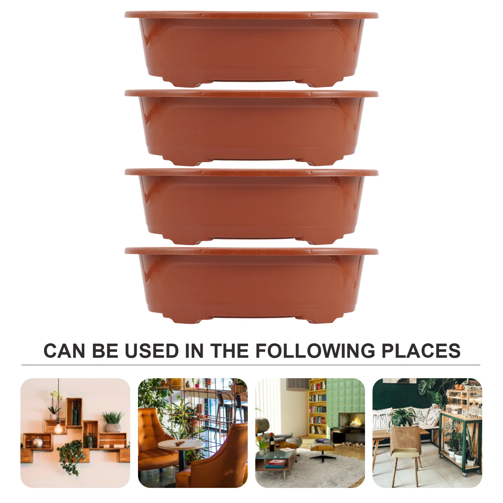 4 Pcs Plastic Flower Pot Indoor Pots Planter Plants Outdoors Planting Household Garden Big Flowerpot Home Bonsai images - 6