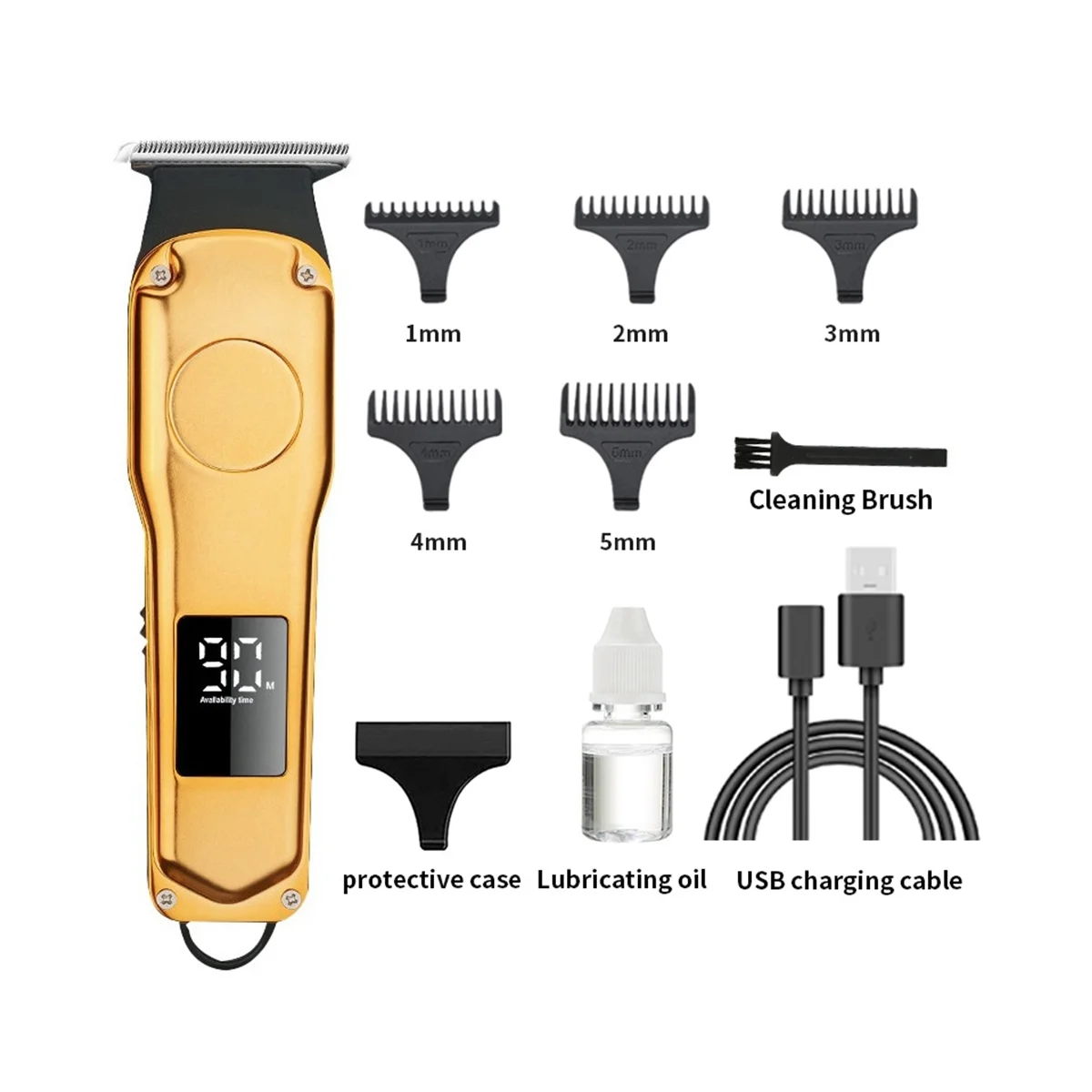 

Professional Barber Hair Clipper Rechargeable Electric Cutting Machine Beard Trimmer Shaver Shave for Men Cutter