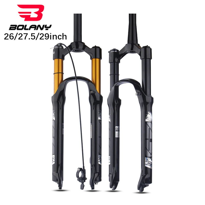 

Bolany mountain bike front fork 26 27.5 29 inch magnesium alloy shock absorber shock absorption air fork bicycle front fork