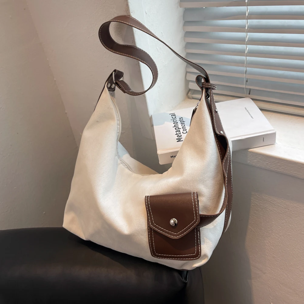 

2022 Large Capacity Canvas Shoulder Bags Solid Soft Denim Leisure Travel Bag for Women Fashion Fatchels College School Handbags