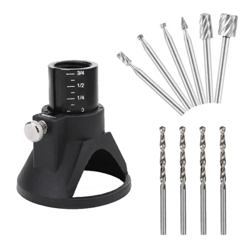

High Quality Drill's Special Seat Dedicated Locator Horn Fixed Base HSS Wood Milling Burrs Cutter Set Power Tool Accessories