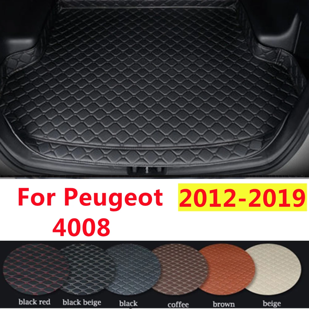 

SJ Высокая сторона на заказ подходит для Peugeot 4008 2012-17-18-2019 всепогодный водонепроницаемый автомобильный коврик для багажника авто задний грузовой лайнер крышка ковра