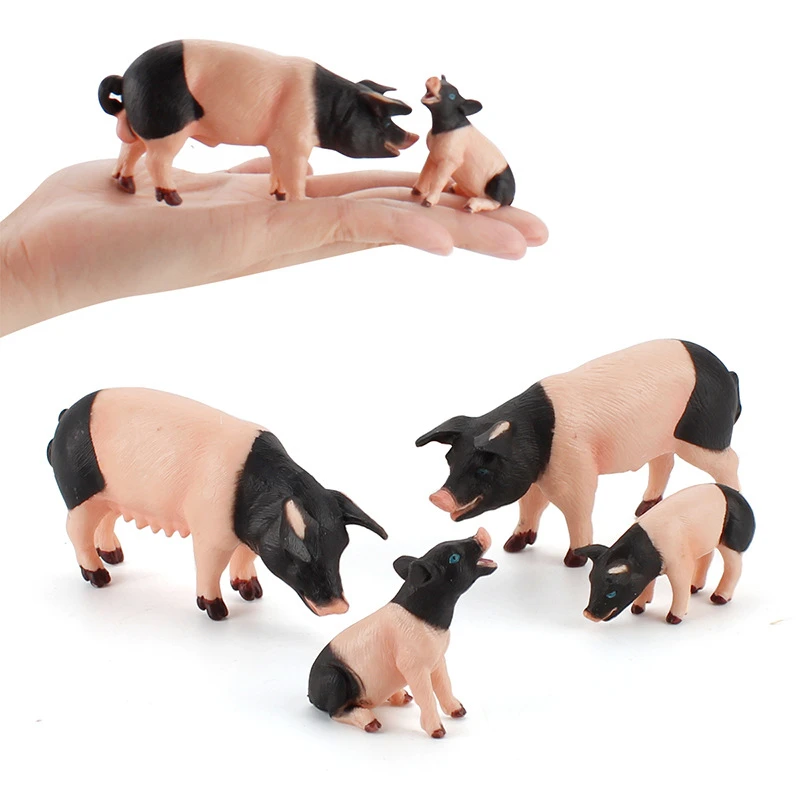 

Simulated Mini Piglet Jinhua Pig Models Static Solid Simulation Farm Scene Poultry Animals Educational Toys For kids Home Decor