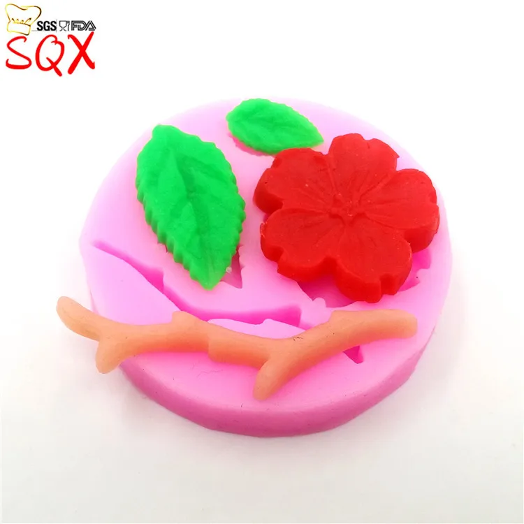 

3D flower / leaf / branch Shaped Pastry Cake Mould Silicone Fondant Chocolate Mold Liquid Silicone Mold Cake Tools SQ1629