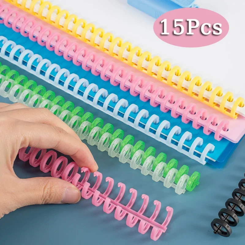 

Binder Binders Book Scrapbook Loose-leaf Notebook Holes Spiral 1-15pcs Binding Ring Spiral Paper Album Clips 30 Circles