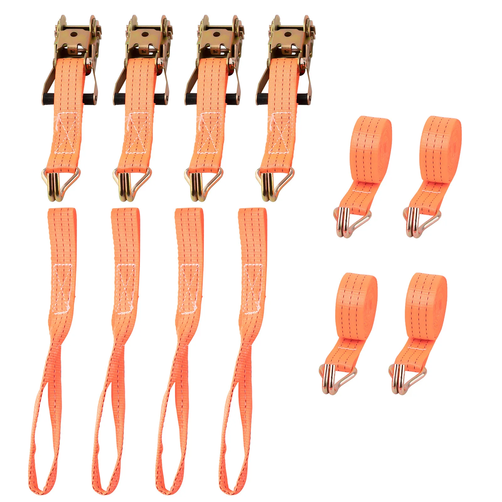 

4 шт. × стягивающиеся Храповые ремни 35 мм 2 т 2000 кг 2 тонны сверхмощный Крепежный ремень 2,9 м/35 мм/2 т 2000 кг тяжелый грузовик