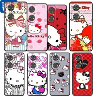 anime cute hello kitty for huawei p50 p20 p30 p40 5g p10 pro lite e plus p9 lite mini silicone soft black phone case cover coque