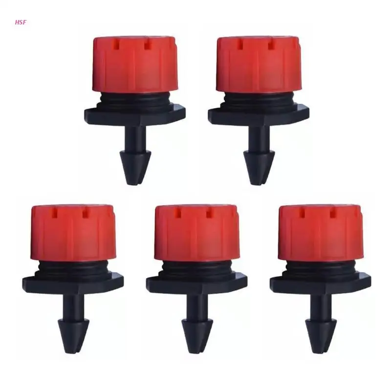 

5pcs Micro Flow Dripper Drip Head 1/4 Inch Hose Garden Irrigation Misting