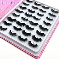 16 pairs lash book 3d natural mink false eyelashes volume handmade eyelashes fake eye lashes extension faux cils