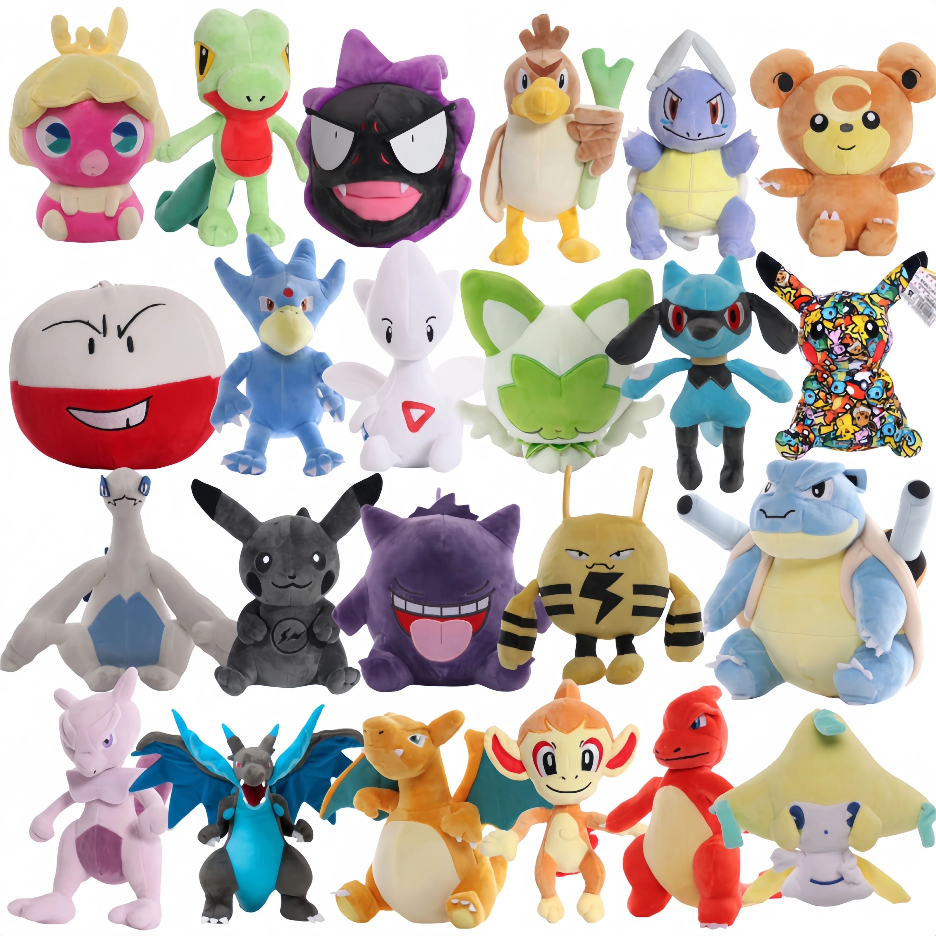 Pokemon Plush Pikachu Wartortle Gengar Treecko Golduck Togetic Blastoise Stuffed Doll Kawaii Mewtwo Toy Hobbies Kid Xmas Gifts