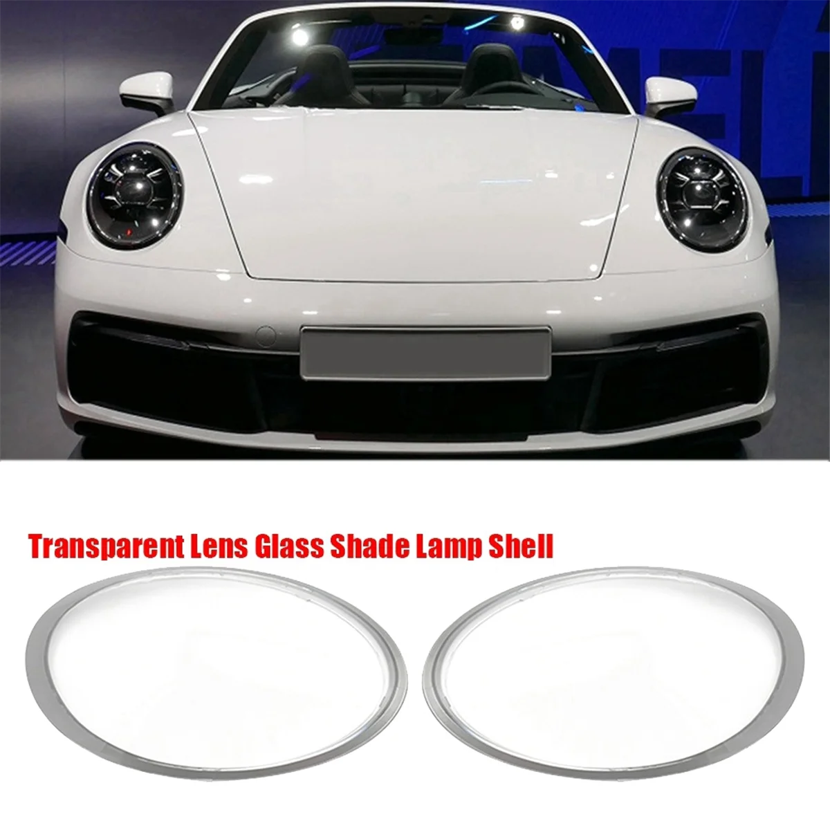 Накладка на переднюю фару автомобиля правая прозрачная крышка объектива для Porsche