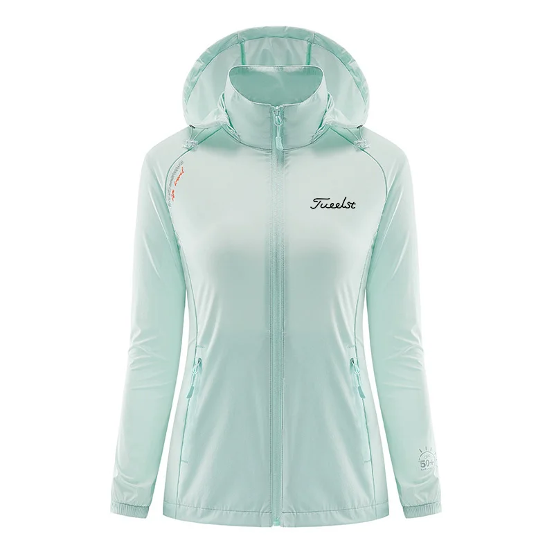 

American Brand Women Golf Jackets Windproof Ultralight Spring Summer Sunscreen Coat Long Sleeves Sports Wear Zipper Clothes