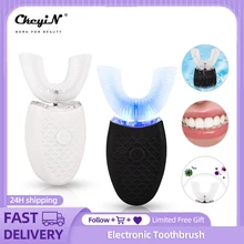Ckeyin-cepillo de dientes inteligente de 360 grados, blanqueador dental automático, eléctrico, USB, masaje para el cuidado bucal, tipo U