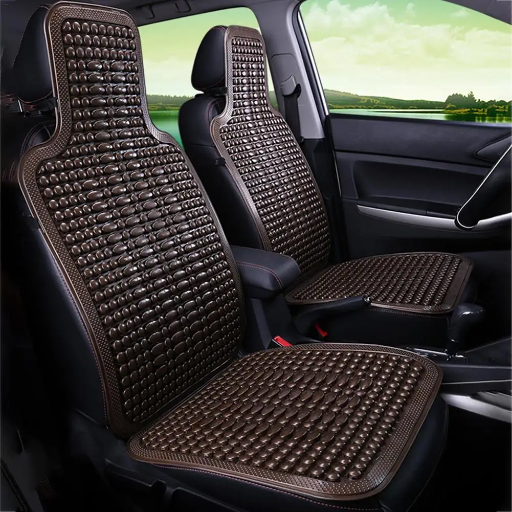 

Universal Summer Car Seat Cool Cushion PVC Beaded Massage Automobile Chair Cover With Soft Waist Mat Breathable Durable 1Pcs