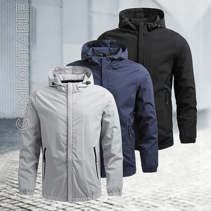 

Новинка 2023, мужская куртка Sprint, легкое пальто, уличная куртка для кемпинга и альпинизма, модная ветрозащитная куртка с капюшоном