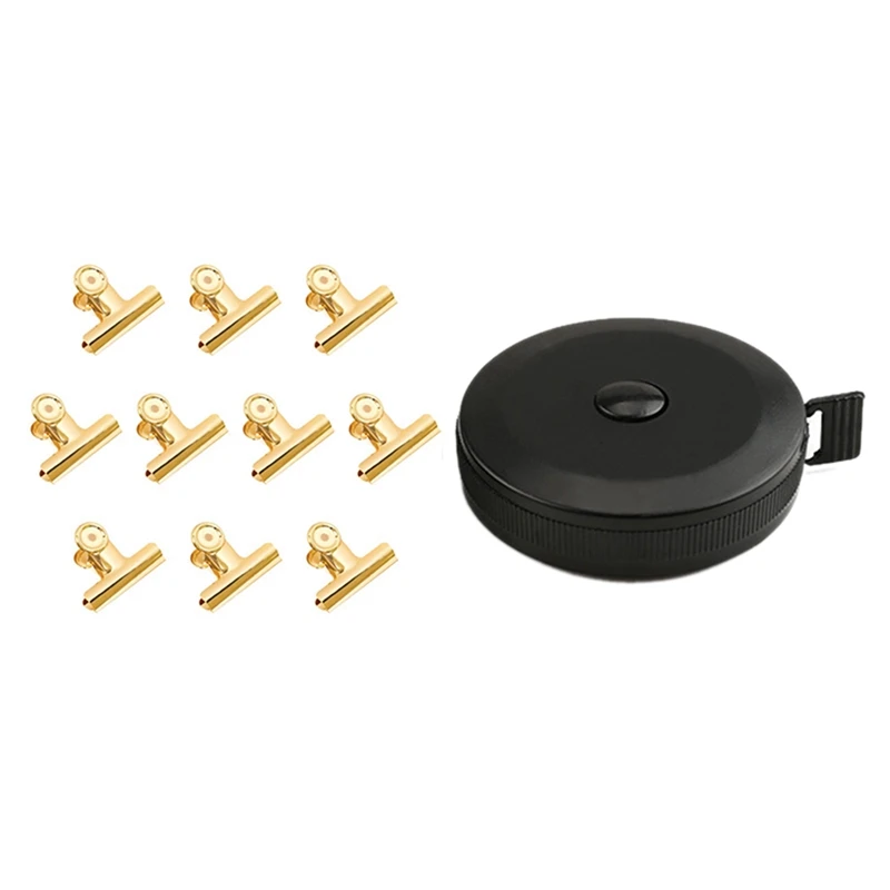 

Металлические зажимы для бумаги с маленьким бульдогом, 30 шт., 1 дюйм, измерительная лента с измерительной лентой