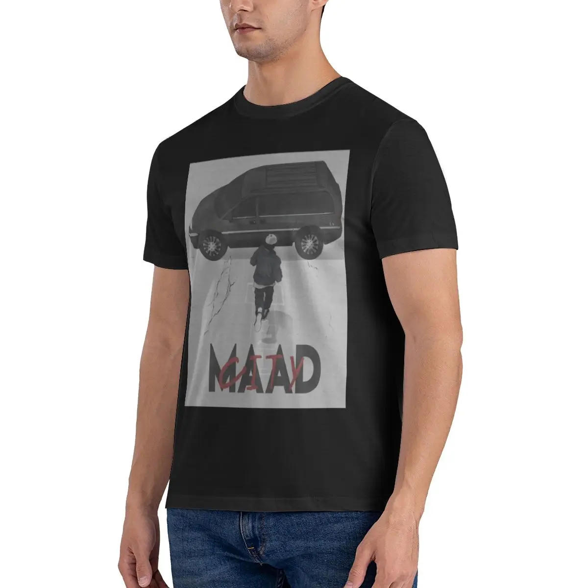 Забавная мужская футболка с принтом Kendrick Lamar Maad City Arika топы свободного и