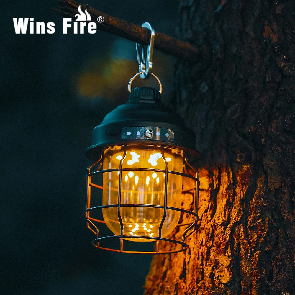 

LED Outdoor Camping Lamp,Super Long Endurance,Rechargeable Pineal Lamp,Retro Atmosphere Lamp,USB Hanging Lamp,Tent Lantern