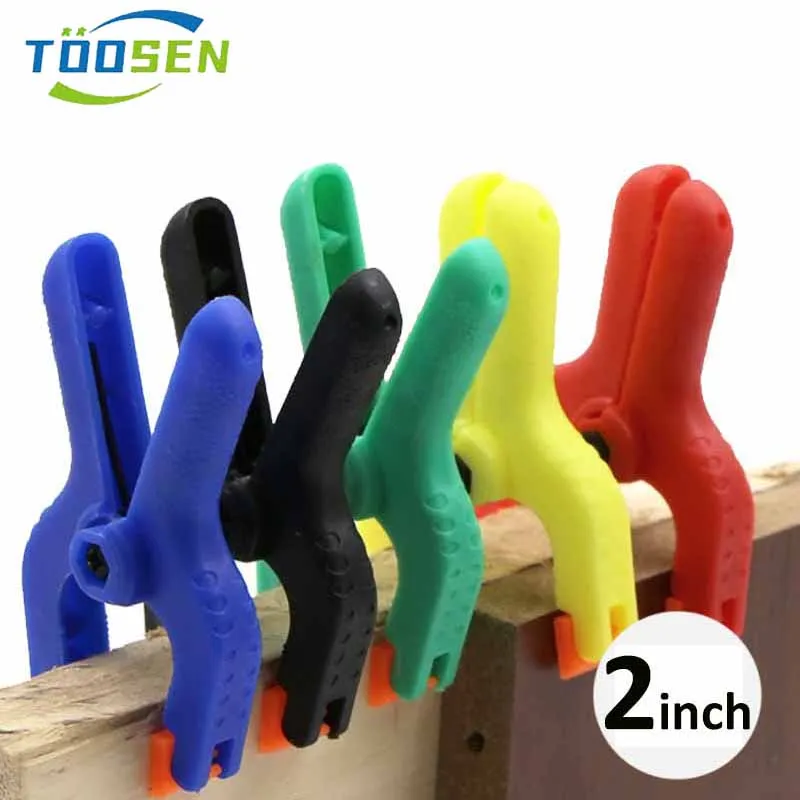 

5Pcs 2inch Multicolor Spring Clamps Plastic Nylon Clamps For Woodworking Spring A-clip Photo Studio Background