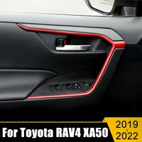 car door lift armrest decorative door bowl strip trims cover for toyota rav4 2019 2020 2021 2022 rav 4 xa50 interior accessories