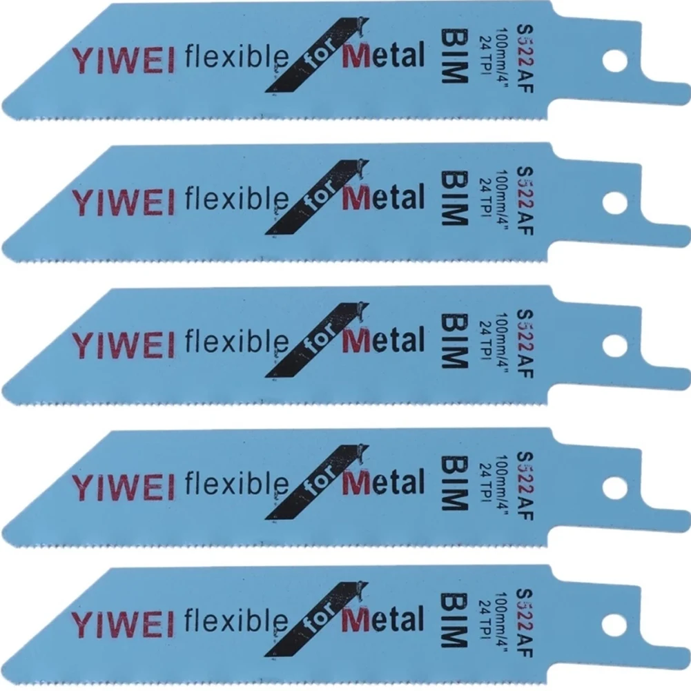 

1/2/5Pcs BIM Reciprocating Saw Blades Jigsaw Blade Set S522AF 100mm Wood Board Plastic Metal Cutting Woodworking Tools