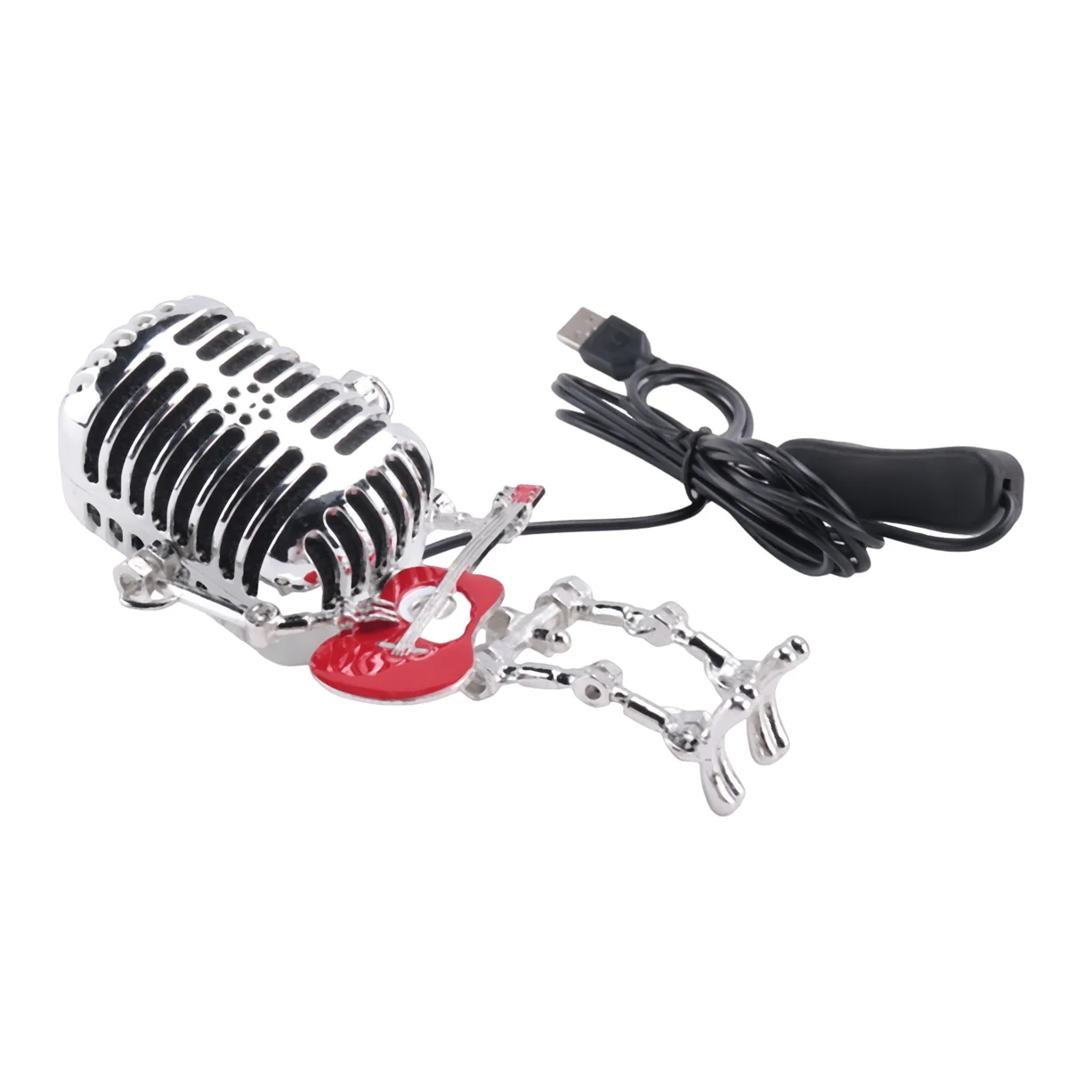 Настольная лампа с винтажным микрофоном в стиле ретро настольная робот