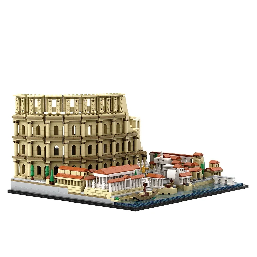 

Gobricks MOC Colosseum Worn World Famous Architecture Building Blocks Louvre Big Ben Colosseum Micro Bricks Toy For Collect Gift