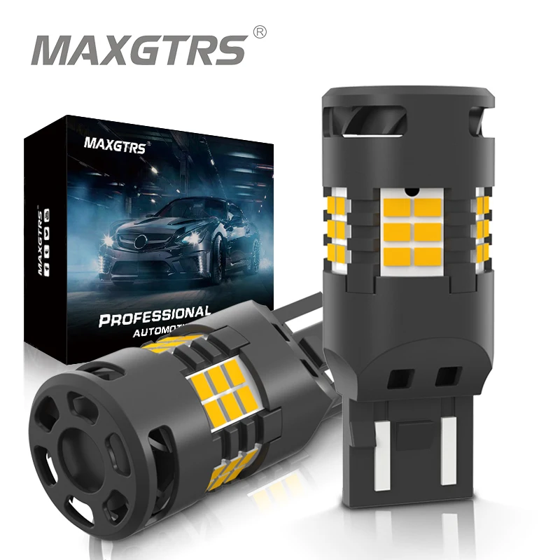 

2x 7440 T20 W21W 1156 P21W BA15S BAU15S Светодиодные лампы Canbus No Hyper Flash Amber 30 SMD 3020 Светодиодные автомобильные светодиодные лампы для указателей поворота