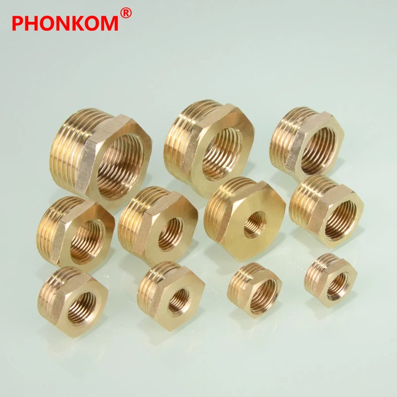 Редукционная втулка PHONKOM Латунный переходник фитинг для труб штекер-гнездо BSP