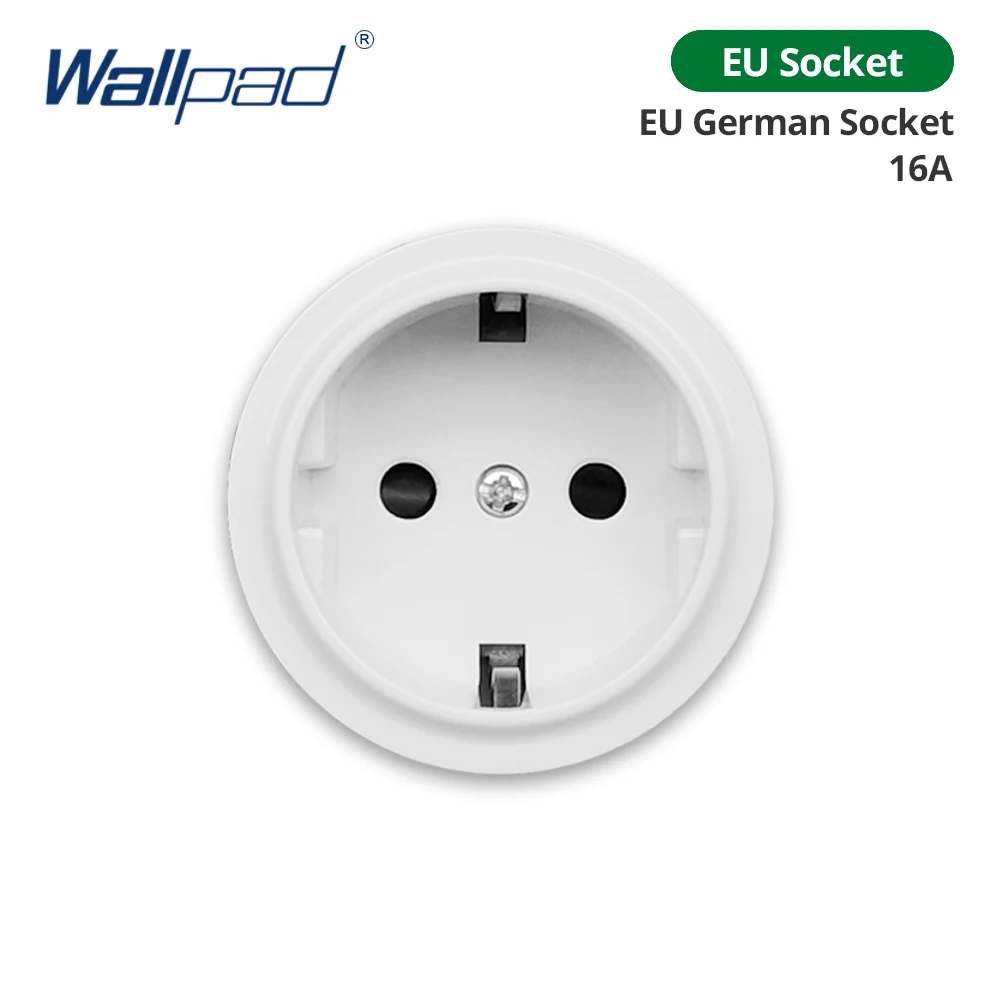

Wallpad Белая стеклянная настенная розетка с USB