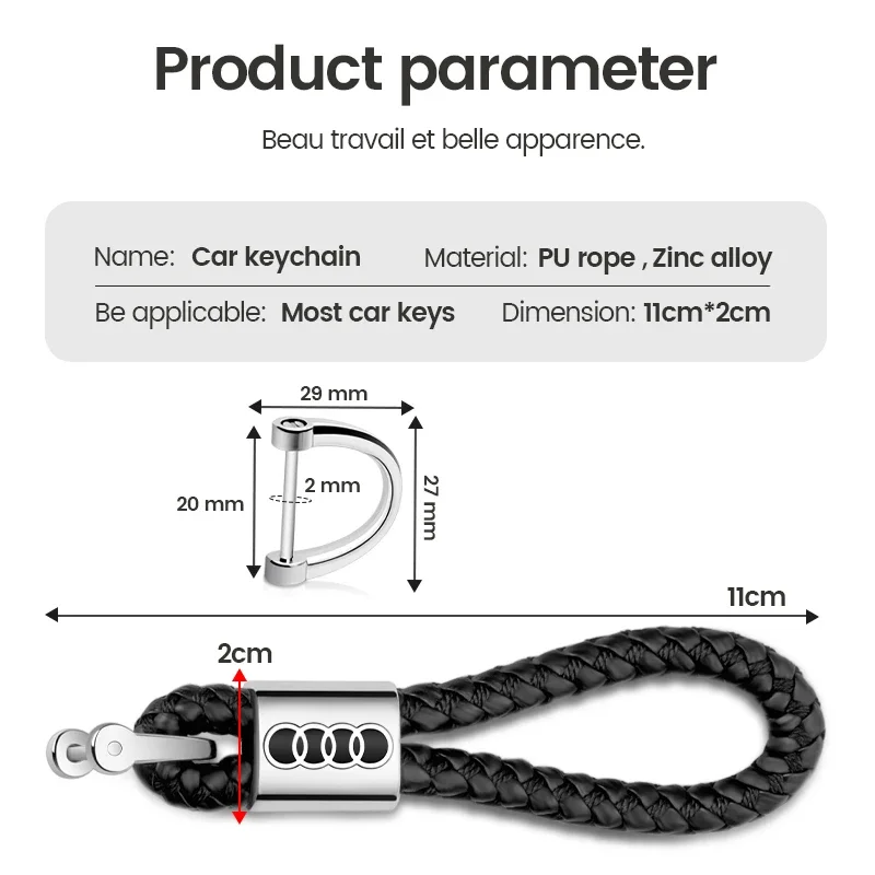 Автомобильный ручной брелок из цинкового сплава аксессуары для ключей Audi A4 A3 A5 A6