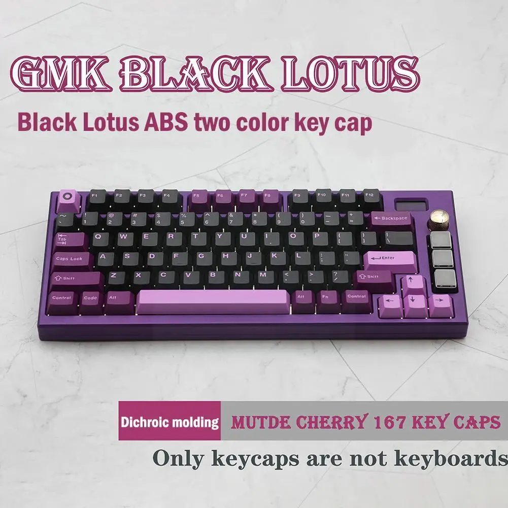 

For Gmk Black Black Black Purple Abs Two-color Molding Height Cap Mechanical 167- Board Original A2c1