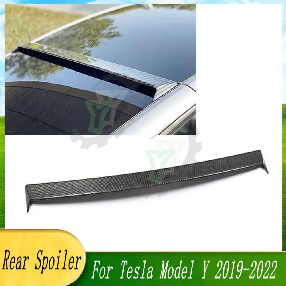 

19 20 21 22 High Quality ABS Plastic Rear Roof Spoiler Trunk Wing Lip Boot Cover For Tesla Model Y 2019 2020 2021 2022