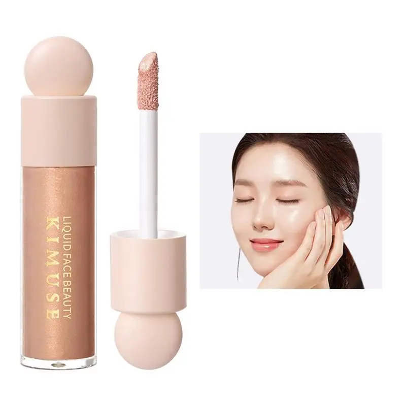 

Жидкий осветлитель для макияжа 20 мл, Мерцающая водостойкая увлажняющая косметика, не липкий макияж для натурального эффекта осветления