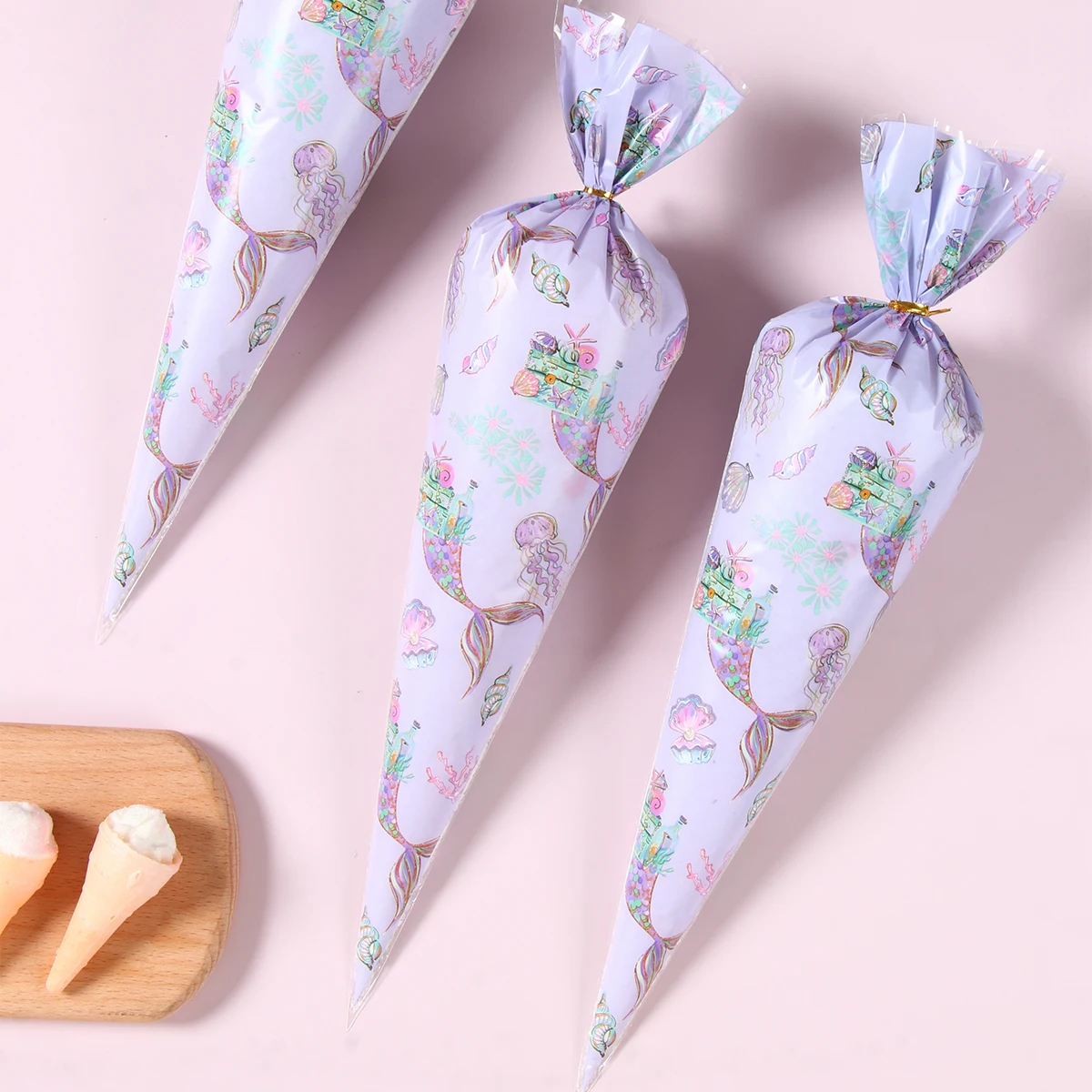 Конфетные пакеты в виде Русалочки подарочные для девочек с хвостом маленькая