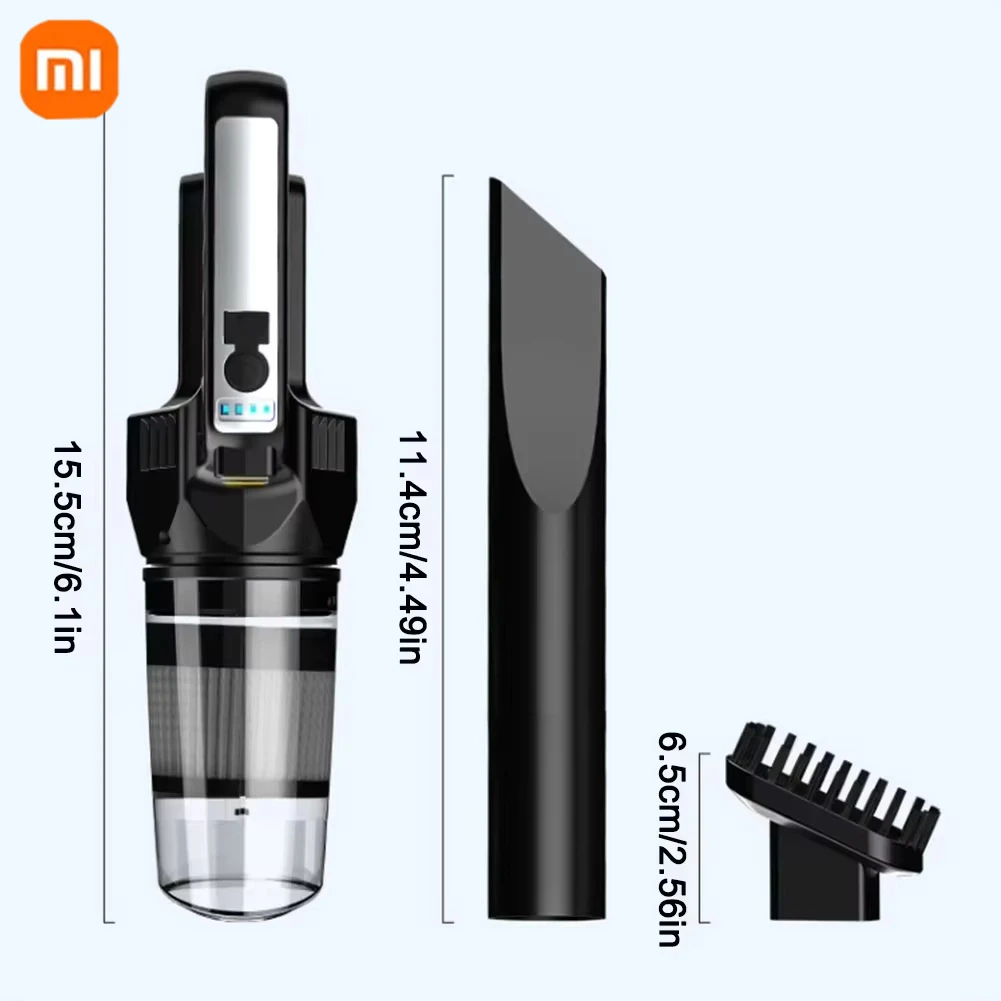 

Беспроводной пылесос Xiaomi для домашнего автомобиля, зарядка, сильная мощность всасывания, ручной пылесос для ковров, окон, щелевой паз
