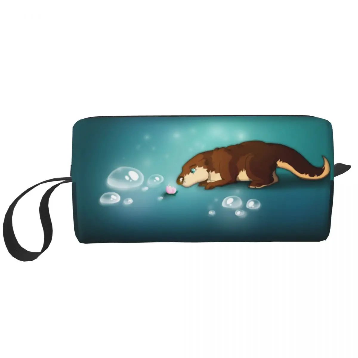 

Custom Sea Otter Travel Cosmetic Bag Women Pet Animal Makeup Toiletry Organizer Ladies Beauty Storage Bags Dopp Kit Box Case